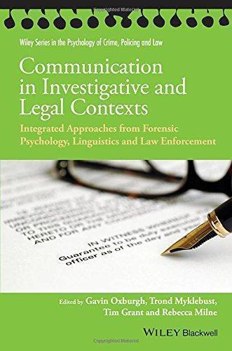 Communication In Investigative And Legal Contexts Integrated Approaches ...