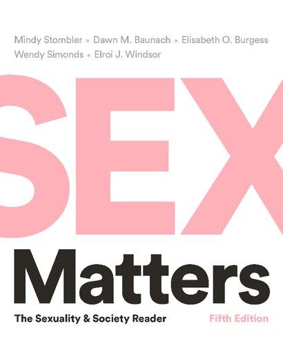 Sex Matters The Sexuality And Society Reader 5thedition Magiclibs Shop