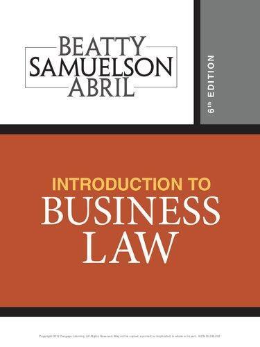 Ebook – Introduction To Business Law 6Th Edition (PDF Instant Download ...