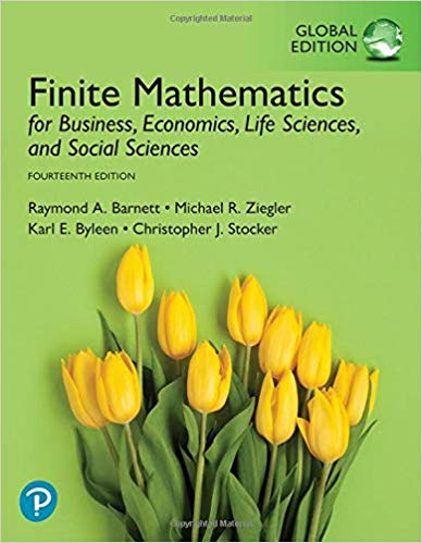 Finite Mathematics for Business, Economics, Life Sciences, and Social Sciences, Global Edition 14th Edition